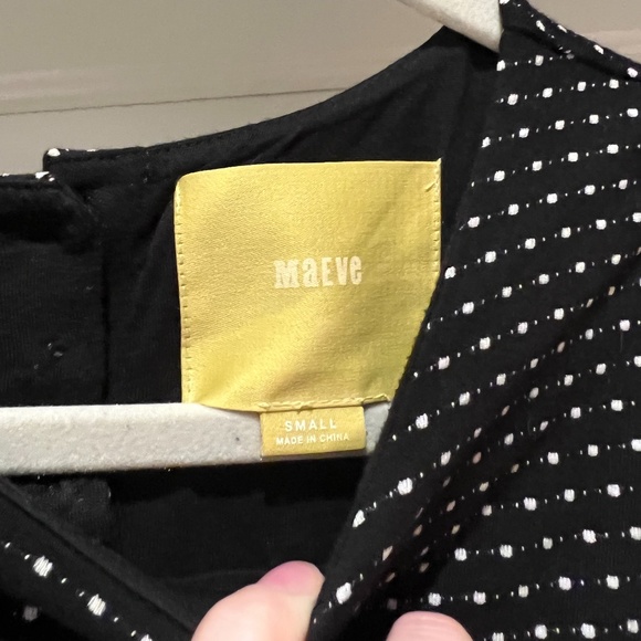 Anthropologie Maeve Cap Sleeve Shift Polka Dot Dress - Picture 8 of 12